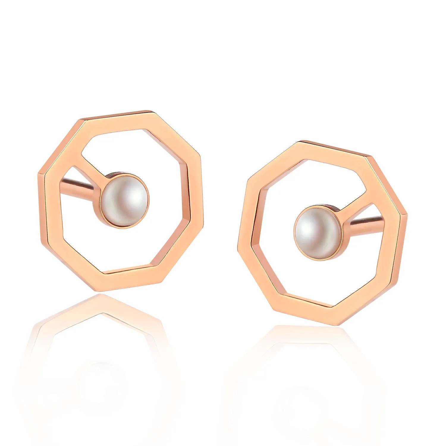 Okto Pendant   Okto Pearl Stud Earrings