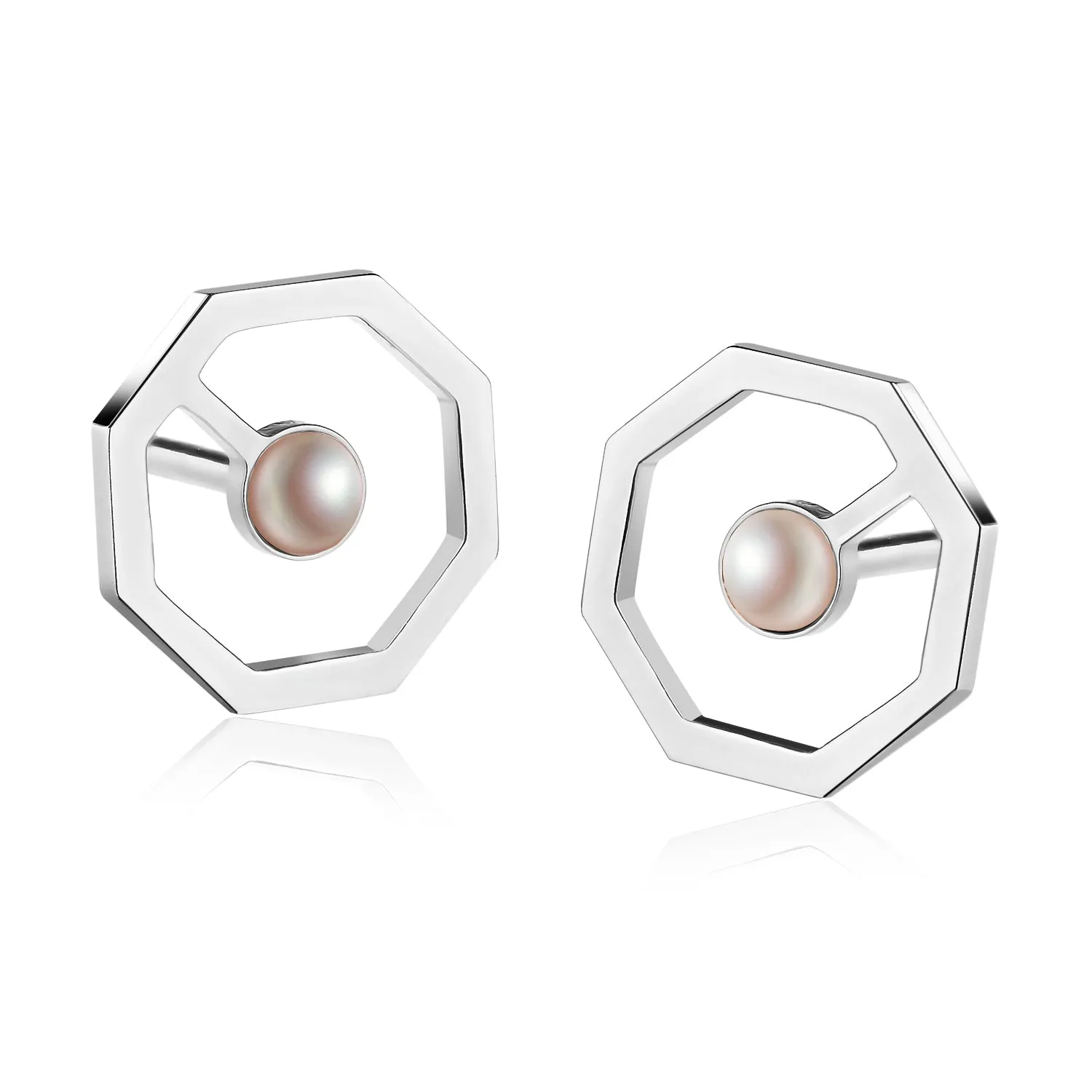 Okto Pendant   Okto Pearl Stud Earrings