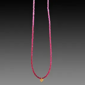 Ombre Ruby Beaded Necklace