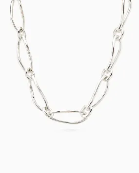 Oval Link Necklace | Silver