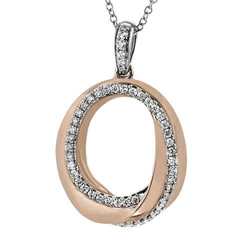 Pendant Necklace in 18k Gold with Diamonds