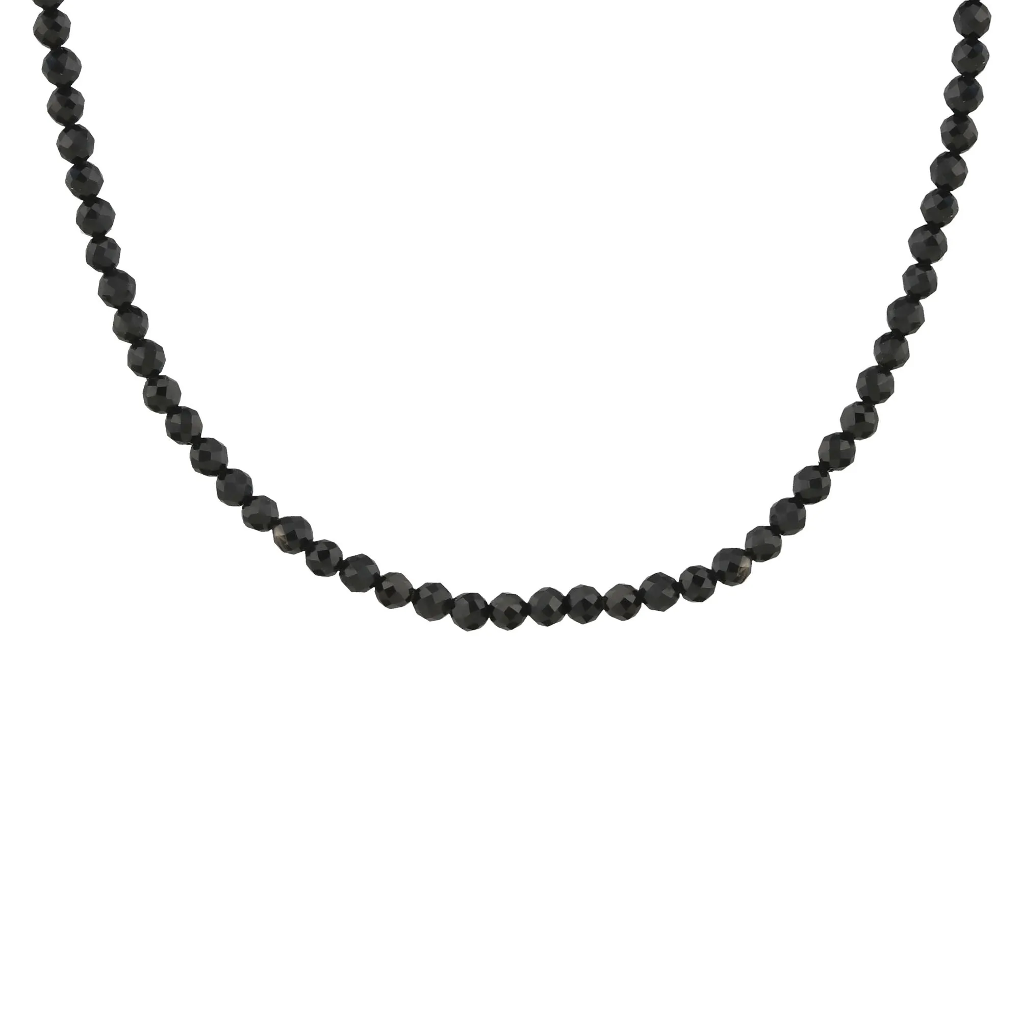 Petite Onyx Gemstone Beaded Necklace