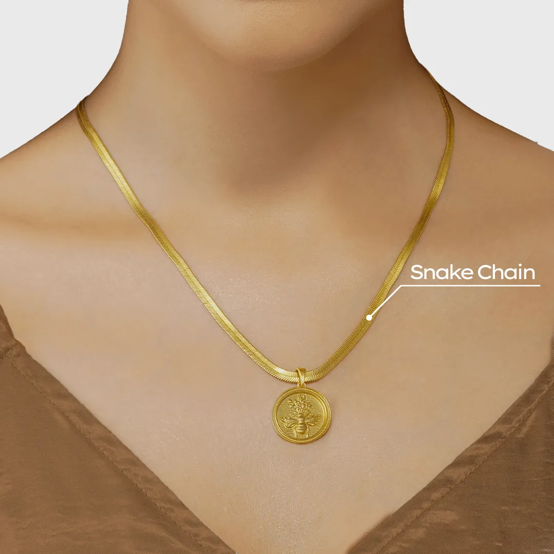 Power of Belief Coin Necklace - Bee