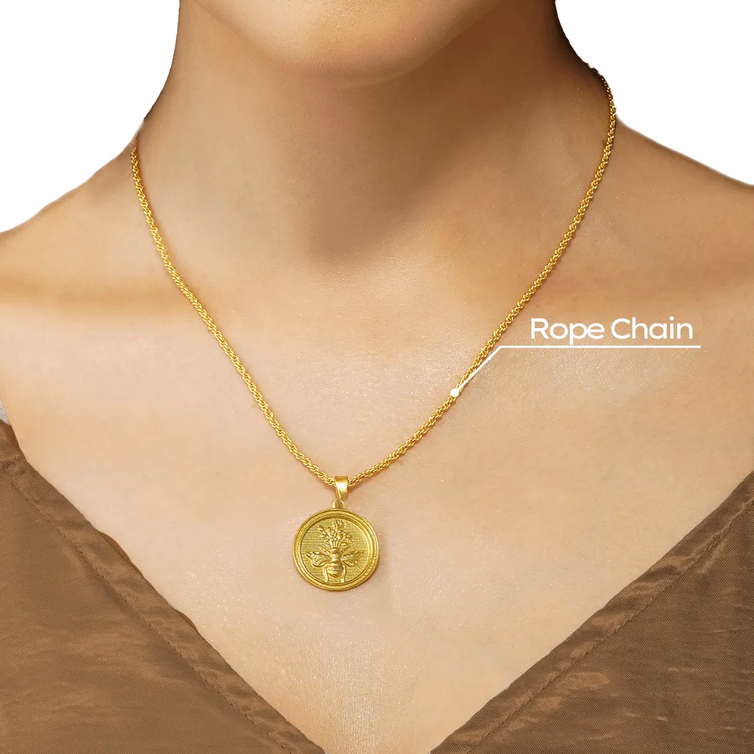 Power of Belief Coin Necklace - Bee