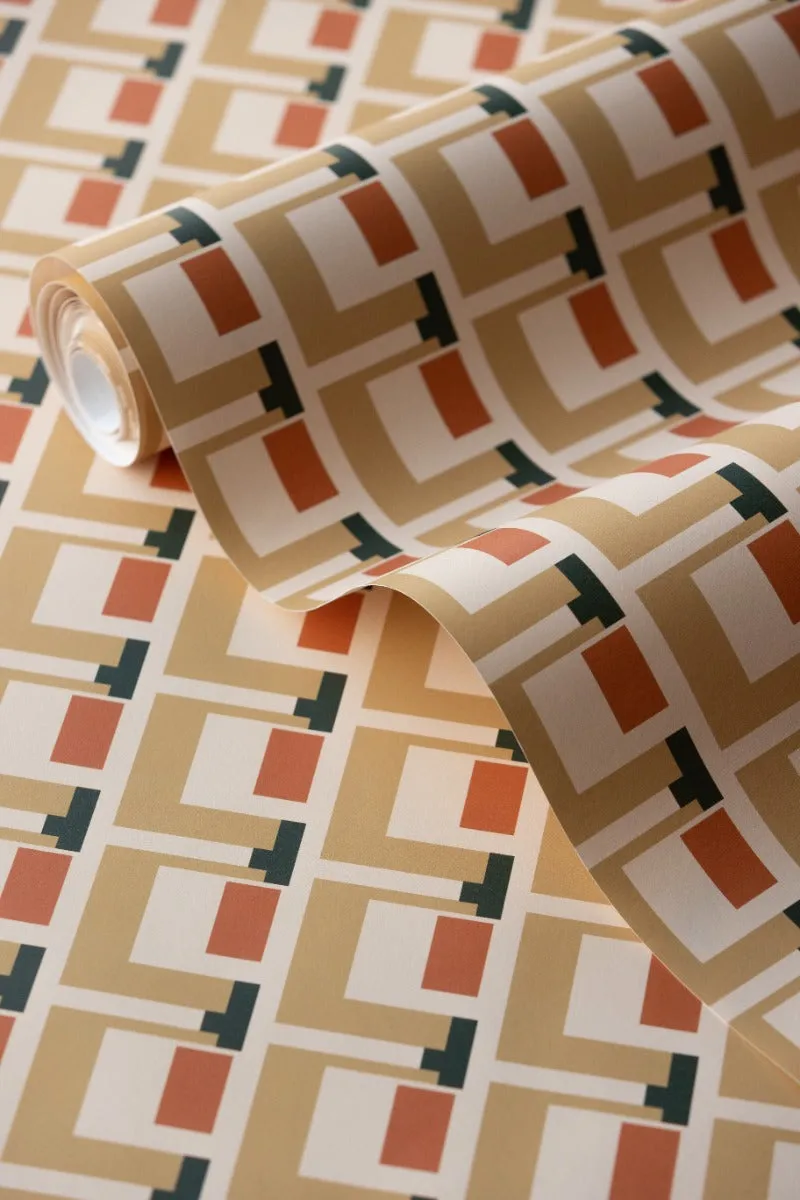 Rockett St George Electric Geometric Sand Wallpaper