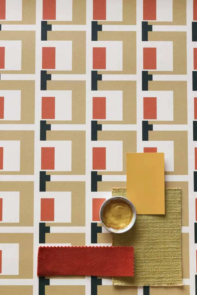 Rockett St George Electric Geometric Sand Wallpaper