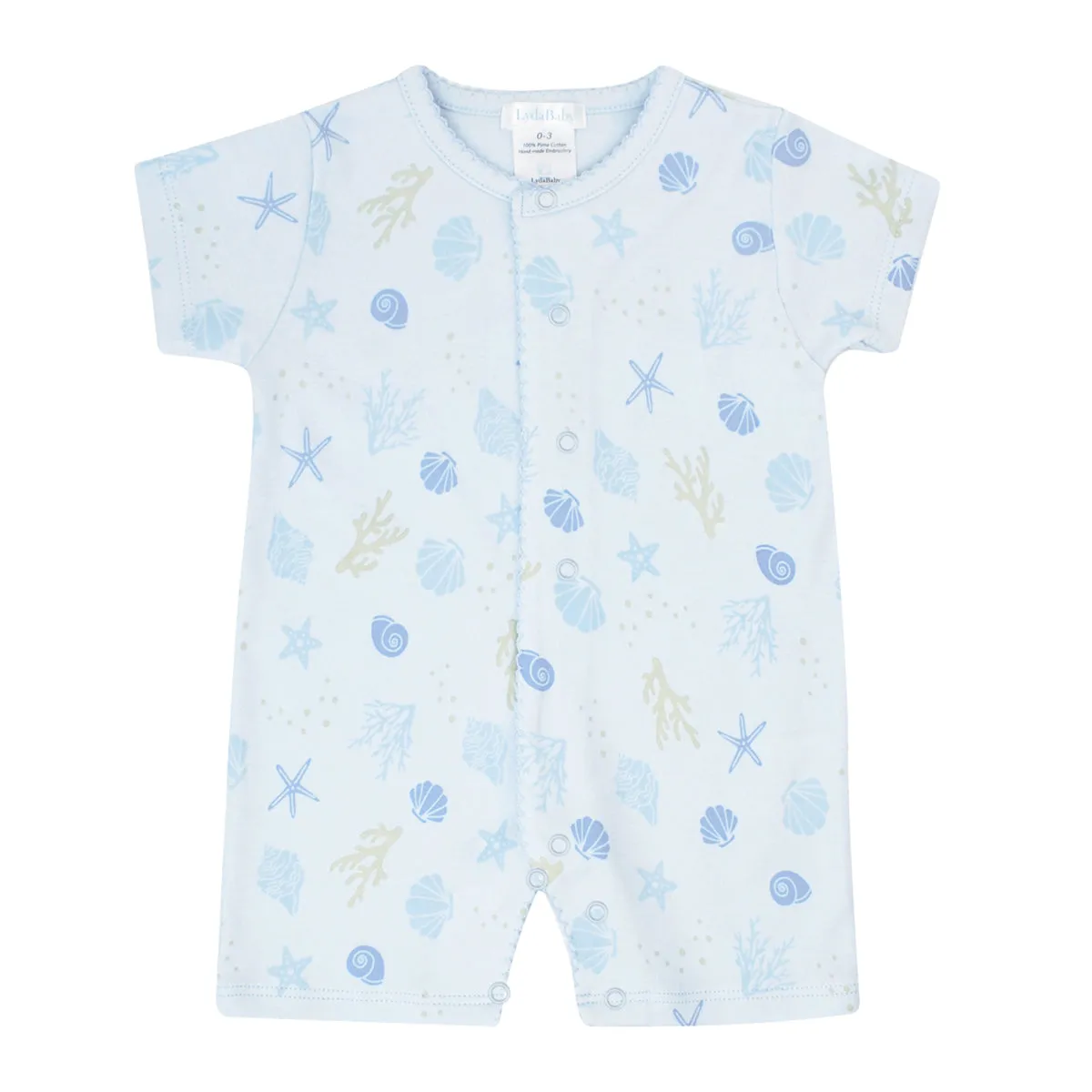 Seashells Printed Romper | Baby Boy