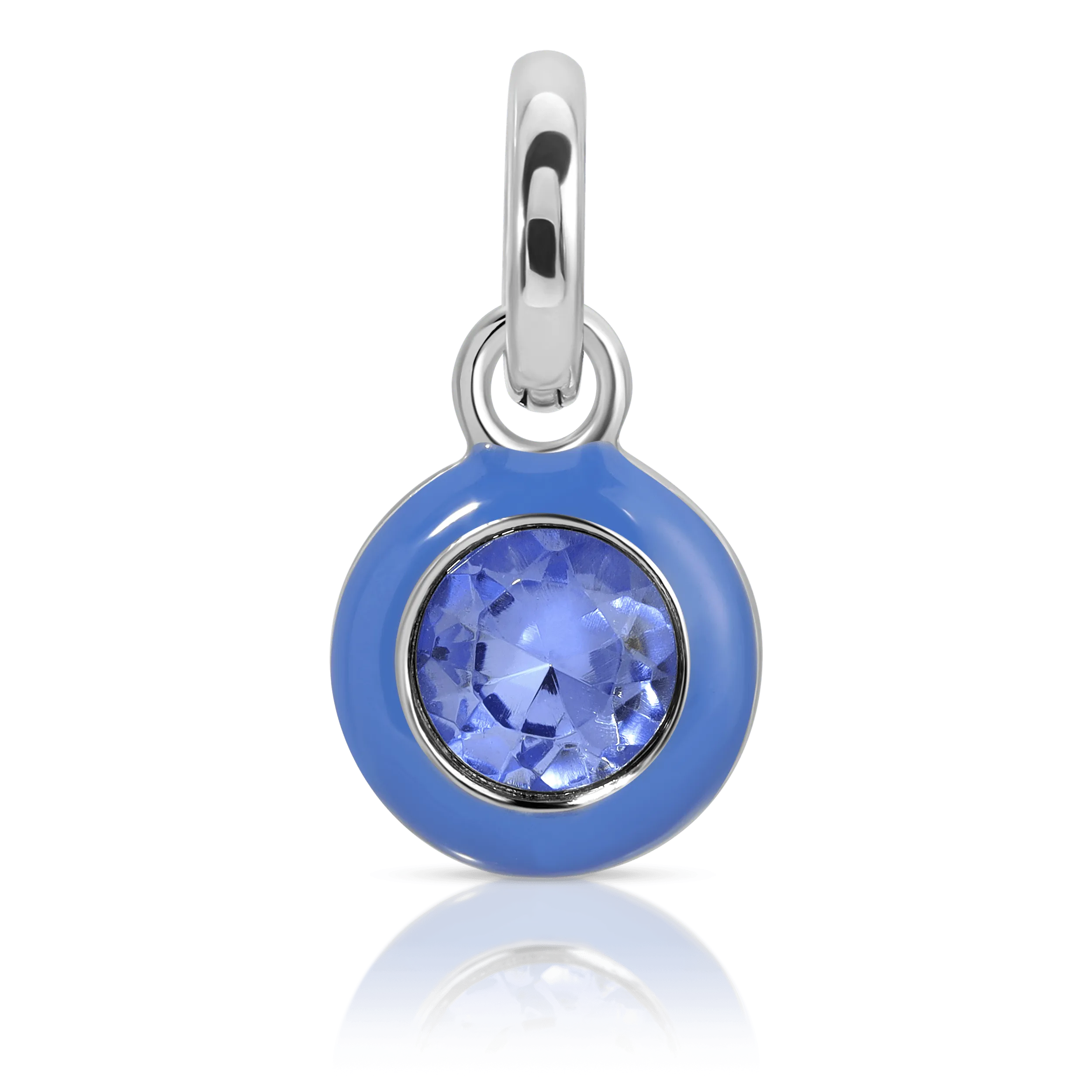 September Sapphire Birthstone Charm - Round