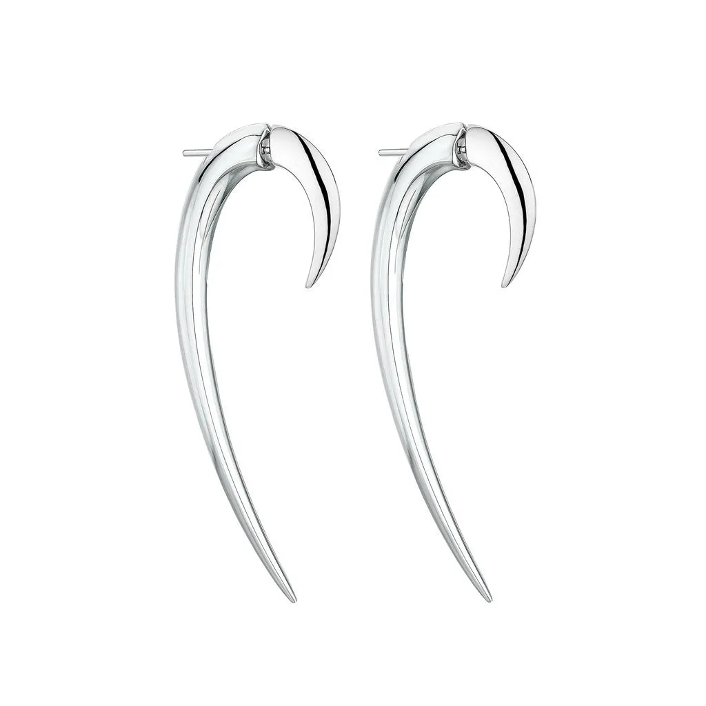 Silver Large Hook Earrings