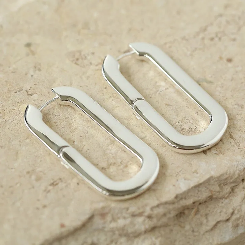 Sleek Geometric Drop Earrings