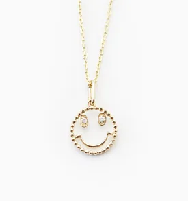 Smiley Diamond Necklace