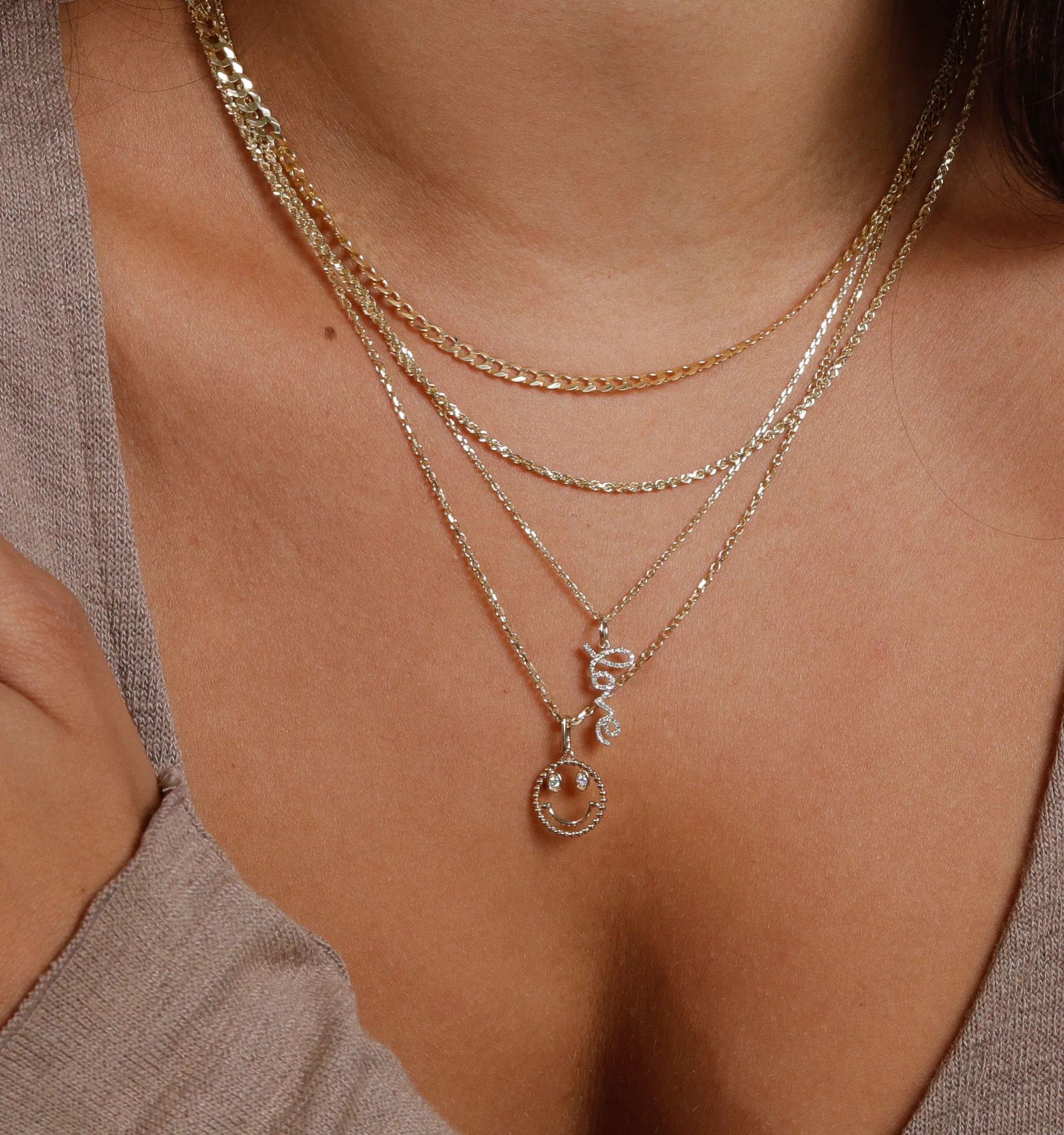 Smiley Diamond Necklace