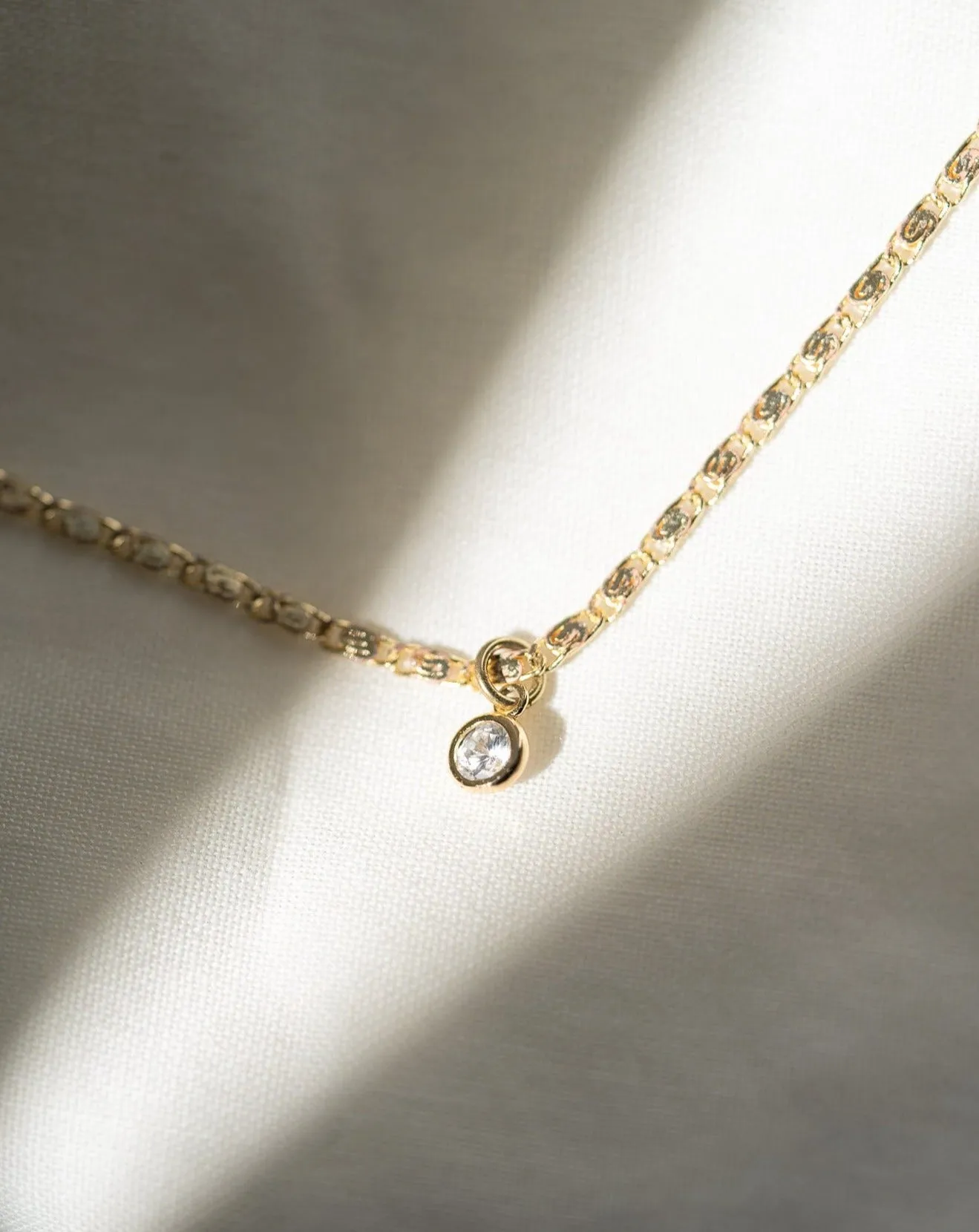 Solitaire CZ Necklace