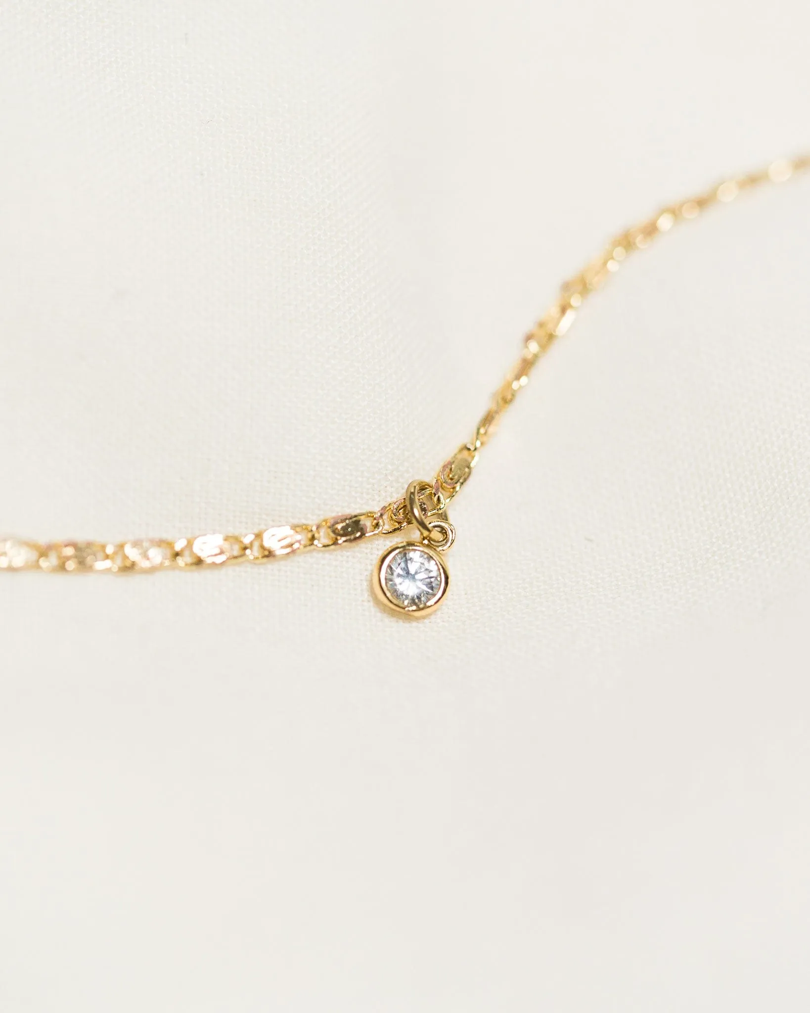 Solitaire CZ Necklace