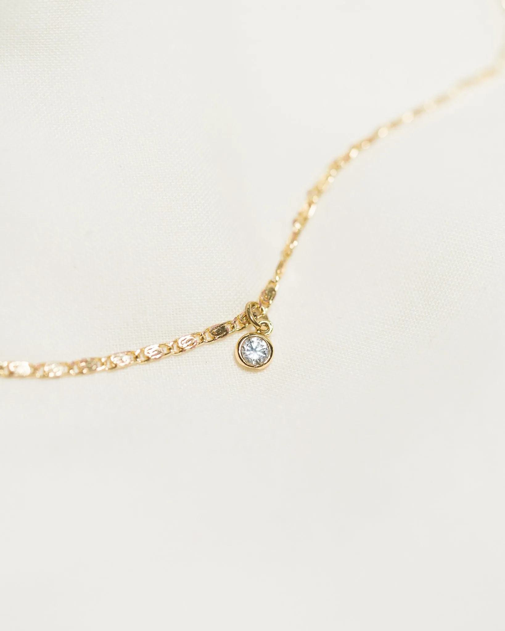 Solitaire CZ Necklace