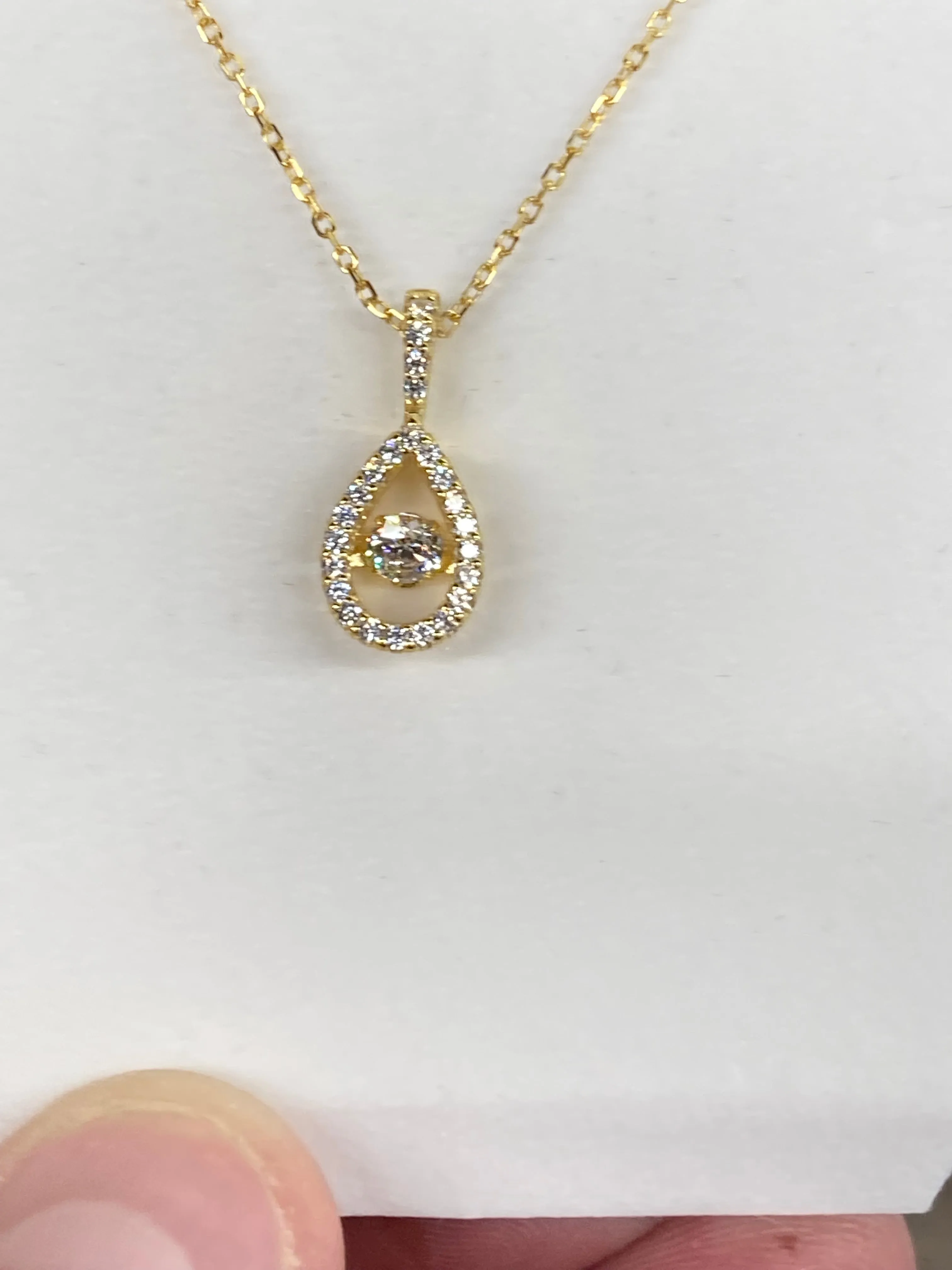 Swarovski Zirconia Gold Plated Adjustable Pendant