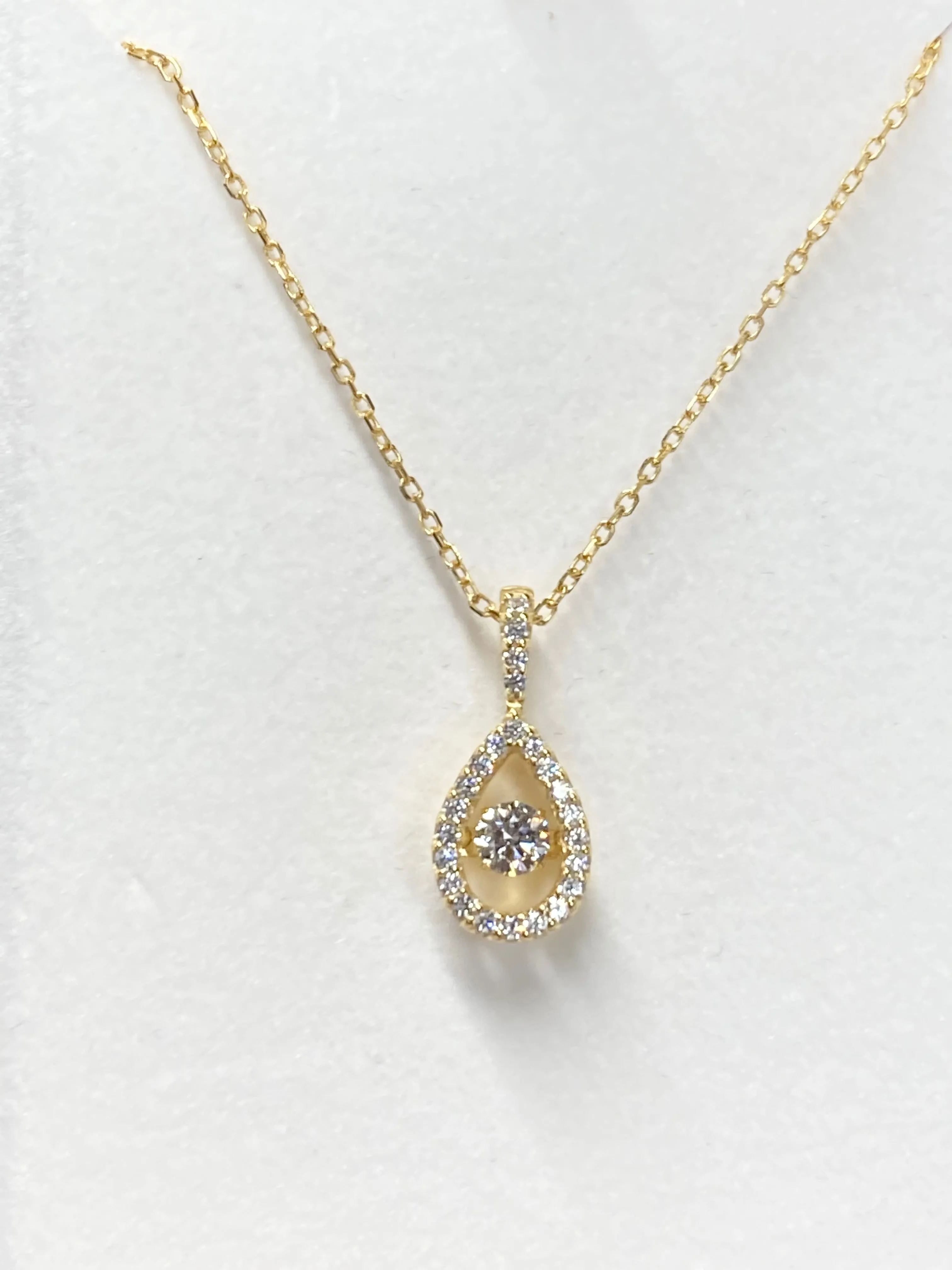 Swarovski Zirconia Gold Plated Adjustable Pendant