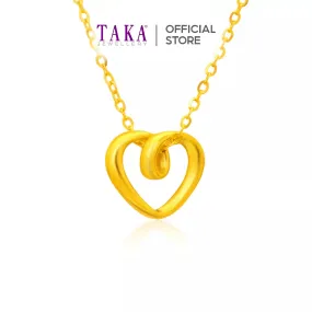 TAKA Jewellery 999 Pure Gold Necklace Heart