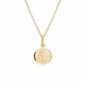 Tiny 12mm Solid 9ct Gold St Christopher Pendant