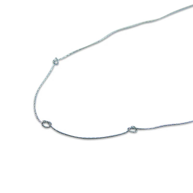 Triple knots Silver Short Necklace