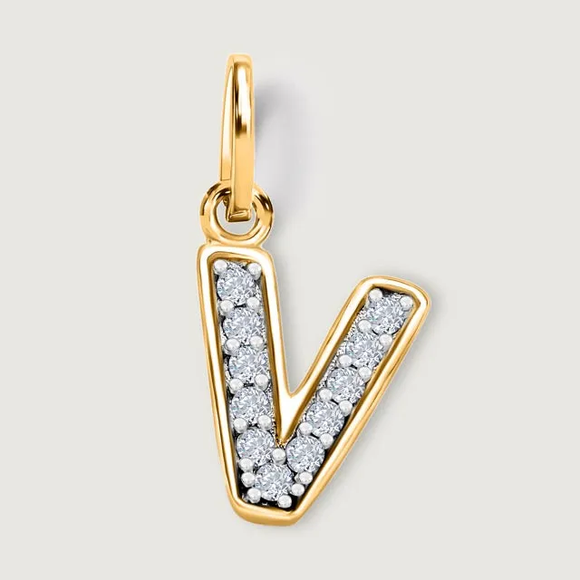 Versa Diamond Alphabet Pendants