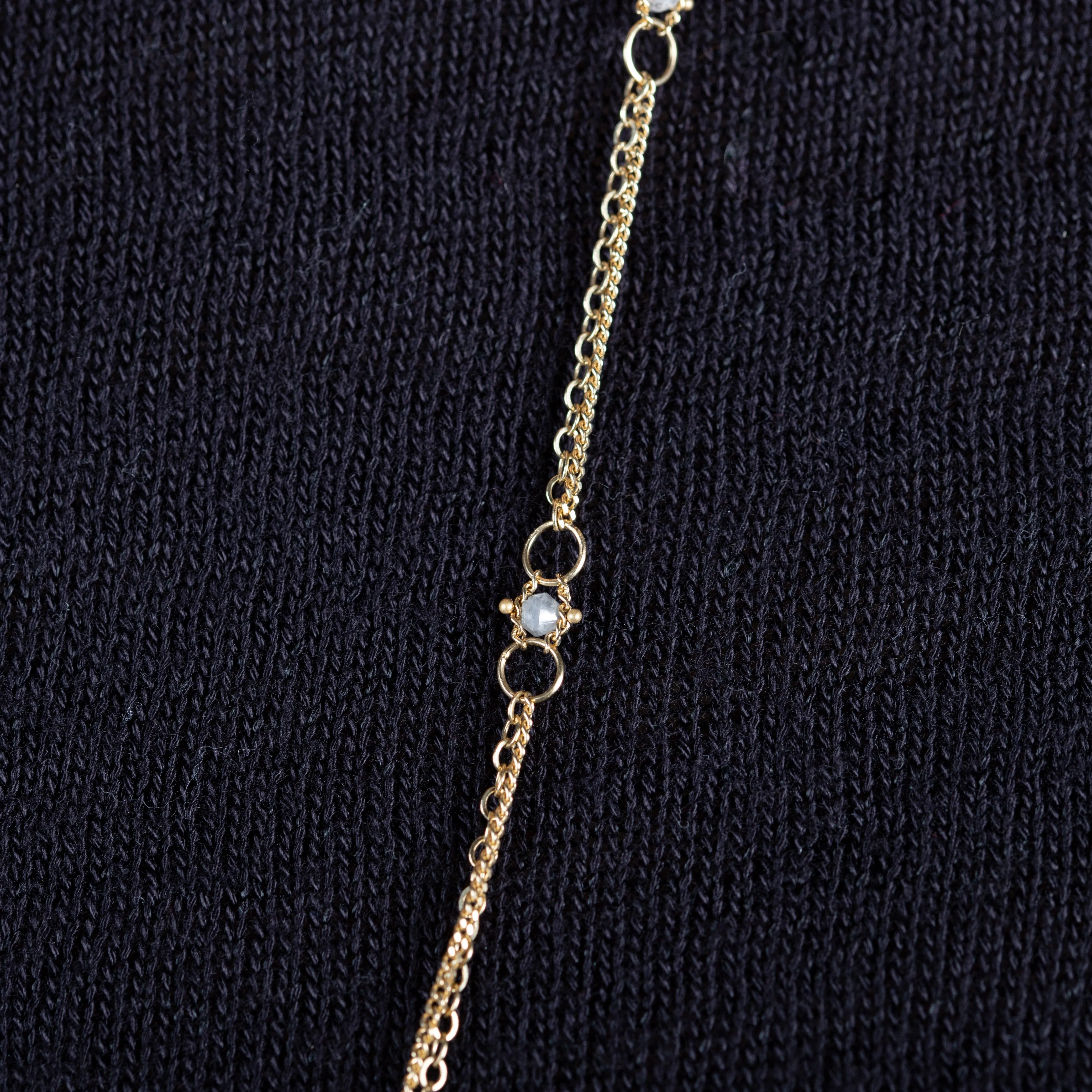 Whisper Chain Necklace in Silver Diamond